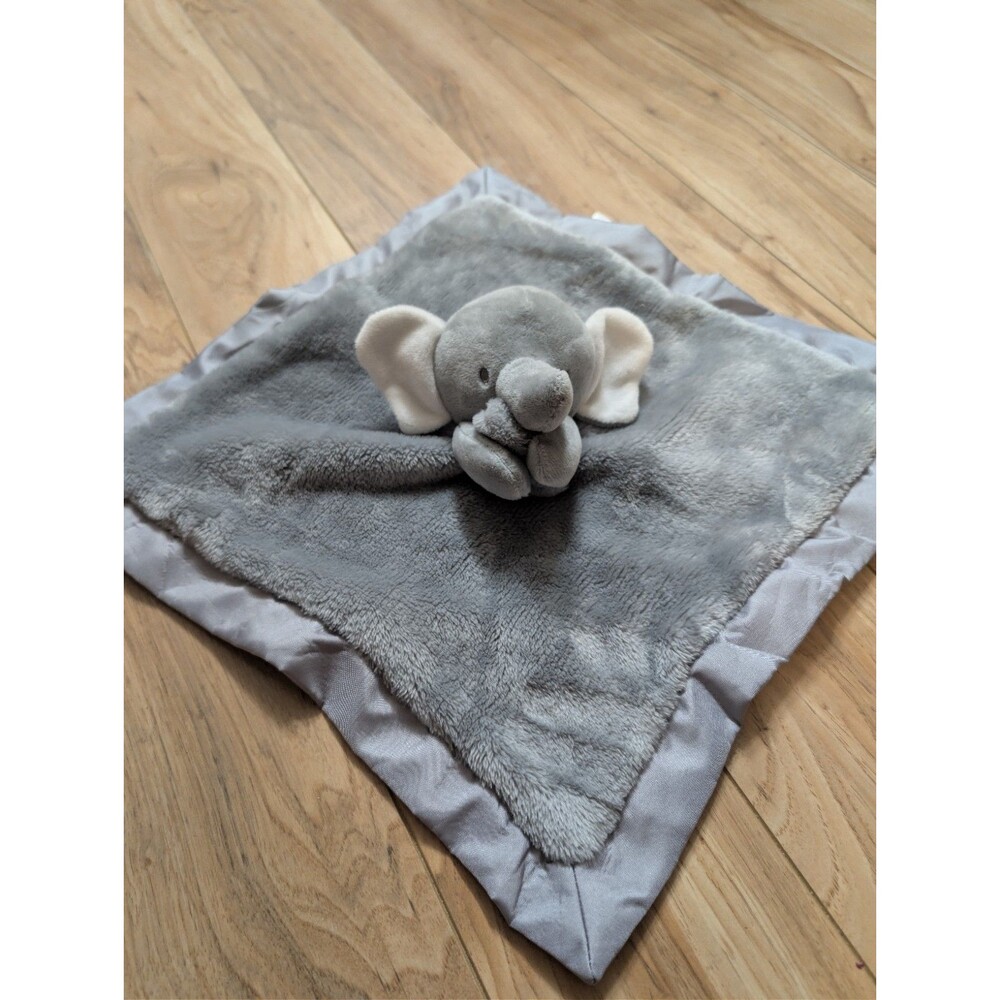 Carter's Just One You Gray Elephant Lovey Satin Trim Security Blanket EUC 2024